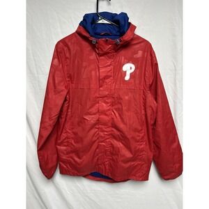 Philadelphia Phillies MLB GIII Sports By Carl Banks Zip Red Camo Windbreaker Sm